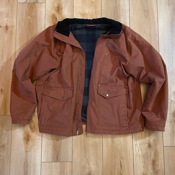 XL Columbia fleece lined brown utility jacket. EUC - Picture 1 of 4